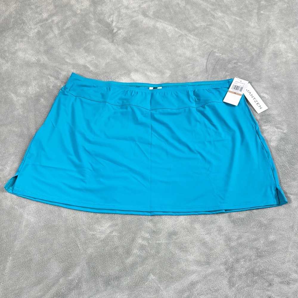 NWT Jantzen Teal Swim Coverup Skirt, Size 12
